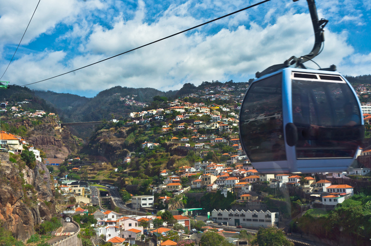 Panoramisch uitzicht over Funchal en de baai op Madeira
