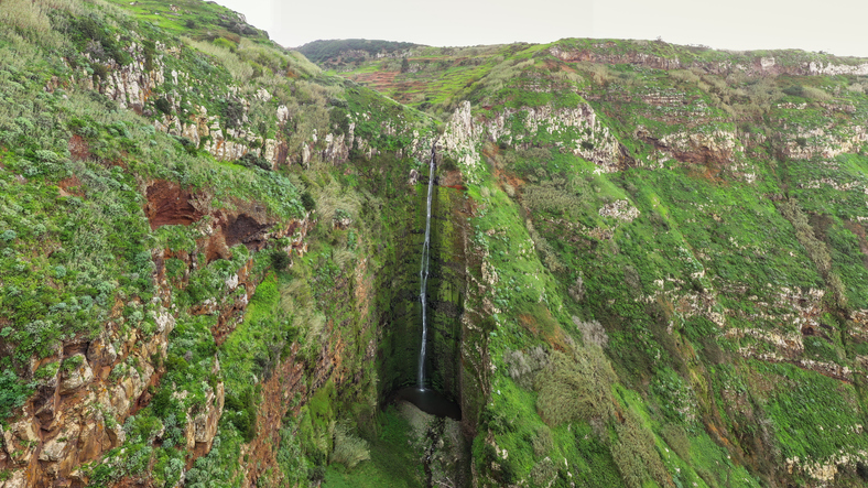 Garganta Funda waterval bij Ponta do Pargo op Madeira